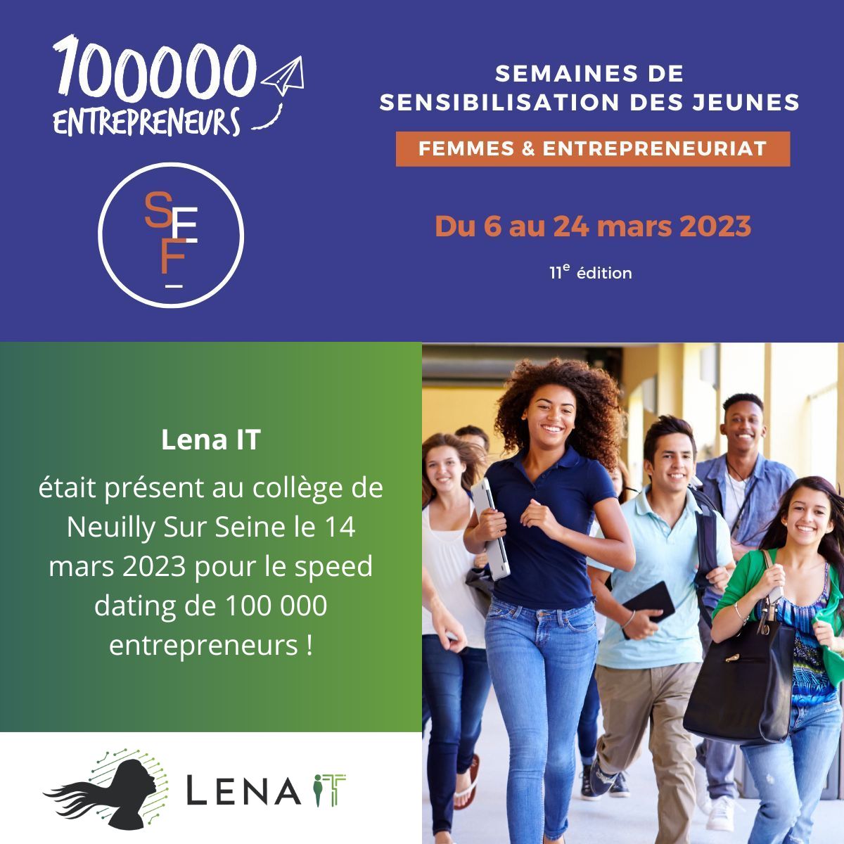  Lena IT s'engage dans la féminisation des métiers du numérique avec 100000 entrepreneurs