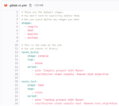 Exemple de fichier .gitlab-ci.yml 